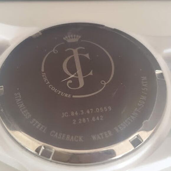 Juicy Couture Sport Women's Watch with Gold Tone Jeweled Bezel Animal Print Band - Picture 4 of 9